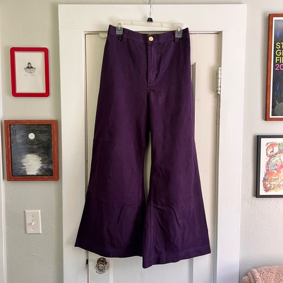 Big Bud Press Small Bell Bottom Pants in Nebula Purple - Picture 1 of 4